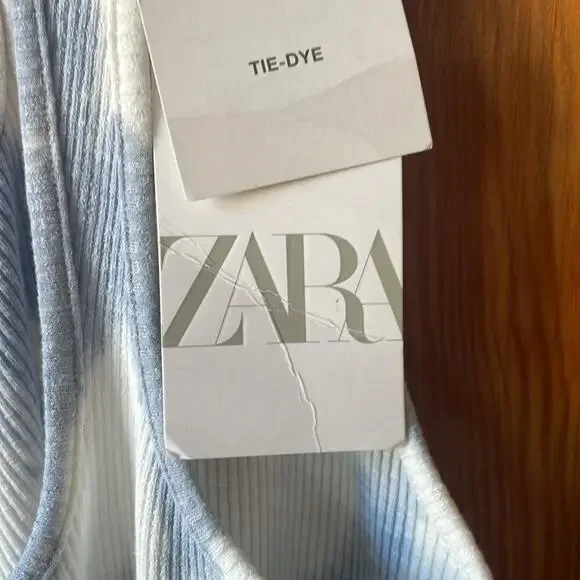 Zara Asymmetrical Ribbed Tie Dye Dress - Picture 7 of 11